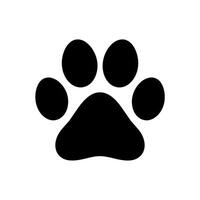 Symmetrical black paw print on a clean white background For Social Media Post Size photo