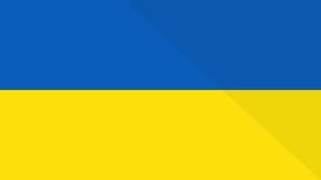 Animation of the appearance and disappearance of a flat flag 2D Ukraine video