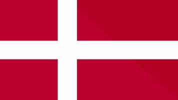 Animation of the appearance and disappearance of a flat flag 2D Denmark video