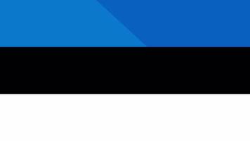 Animation of the appearance and disappearance of a flat flag 2D Estonia video