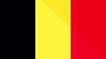 Animation of the appearance and disappearance of a flat flag 2D Belgium video