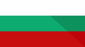 Animation of the appearance and disappearance of a flat flag 2D Bulgaria video