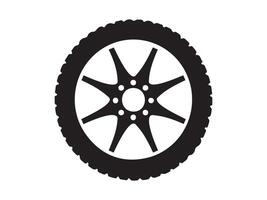 A black and white illustration of a tire vector