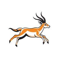 An image of a running gazelle vector