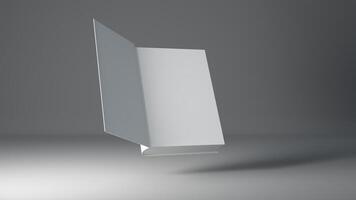 White open Book Mockup over 3d rendering photo