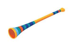 a colorful vuvuzela on a transparent background png