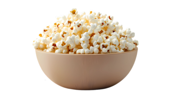 popcorn in a bowl on a transparent background png