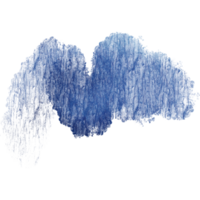 A stunning Blue watercolor stroke with soft transitions into textured grunge marks png