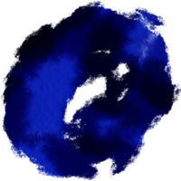 A rugged blue stroke with distressed textures and a soft watercolor fade png