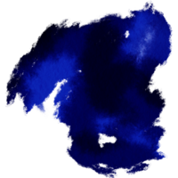 A textured blue stroke with gritty grunge elements and smooth watercolor blending png