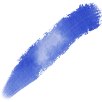 A textured blue stroke with grunge details and smooth watercolor blending png