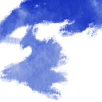 A rugged blue stroke blending gritty textures with soft watercolor gradients png