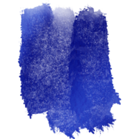 Blue brush stroke with rough textures merging into smooth watercolor fades png