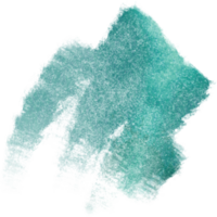 A soft Cyan brush stroke with rough edges and faded grunge textures png