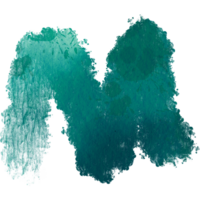A bold Cyan brush stroke with rugged edges and smooth blending png