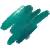 A striking Cyan watercolor stroke with rugged edges and soft blending png