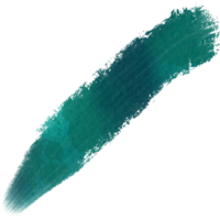 Smooth Cyan brush stroke with rugged edges and soft watercolor blending png