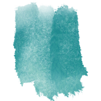 Hand drawn Cyan watercolor strokes merging into rugged grunge inspired finishes png