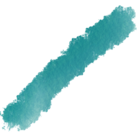 Hand drawn Cyan watercolor strokes with textured rough grunge effects png