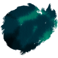 Roughly textured Cyan watercolor stroke with a hand sketched vibe png