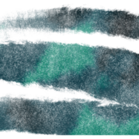 A textured Cyan stroke with rugged edges and fluid watercolor blending png