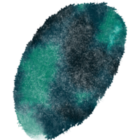 A Cyan brush stroke with rugged grunge details and seamless watercolor blending png
