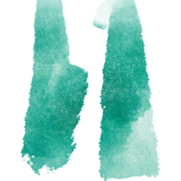 Cyan stroke blending gritty grunge textures into smooth watercolor gradients png