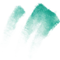 A rough edged Cyan stroke merging distressed textures with smooth watercolor transitions png