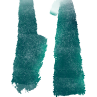 A Cyan stroke merging gritty grunge elements with soft watercolor effects png