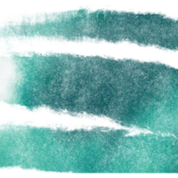 Cyan brush stroke with gritty texture dissolving into gentle watercolor washes png