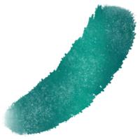 Cyan brush stroke with textured edges merging into gentle watercolor hues png