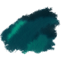 Cyan brush stroke transitioning from rugged textures to delicate watercolor tones png