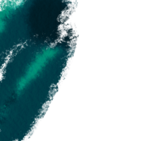 Textured Cyan brush stroke transitioning into soft watercolor gradients png