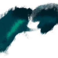 A Cyan stroke transitioning from grunge to soft watercolor tones png