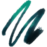Cyan brush stroke with rough textures dissolving into soft watercolor washes png