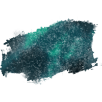Textured Cyan stroke fading into soft smooth watercolor washes png