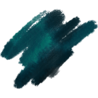 Cyan stroke fading from rough textures into smooth watercolor washes png