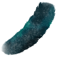 Cyan brush stroke transitioning from gritty textures into soft watercolor gradients png
