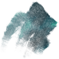 Cyan brush stroke transitioning from gritty textures into smooth watercolor washes png