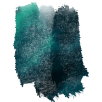 A rugged Cyan brush stroke dissolving into gentle watercolor gradients png