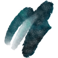 Cyan brush stroke transitioning from gritty textures into delicate watercolor washes png