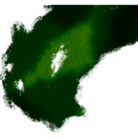 Green brush stroke with rough textures and a smooth watercolor effect png