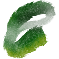 A Green stroke with coarse grunge elements blending into soft flowing watercolor gradients png