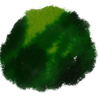 A textured Green stroke dissolving into gentle watercolor hues png