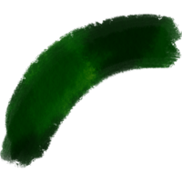 Green stroke transitioning from grunge textures into smooth watercolor tones png