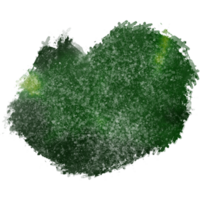 Green stroke transitioning from rough to soft watercolor gradients png