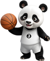 Jolly Panda Slam Dunker, Smiling Mascot. . png