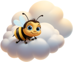 Endearing Buzzing Friend for Nature-themed Cartoon Series. . png