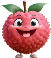 Joyful Smiling Lychee Illustration for Printables. . png