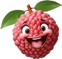 Sweet Smiling Lychee Clipart for Invitations. . png